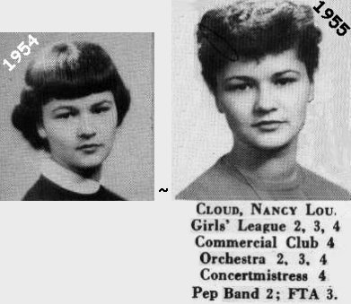 Nancy Lou Cloud Galloway - 1954 and 1955